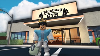 my NEW UPDATE GYM ROUTINE IN BLOXBURG HARD MODE