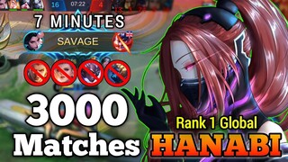 7 Minutes SAVAGE !!! HANABI top 1 global 2020 - HANABI best build 2020