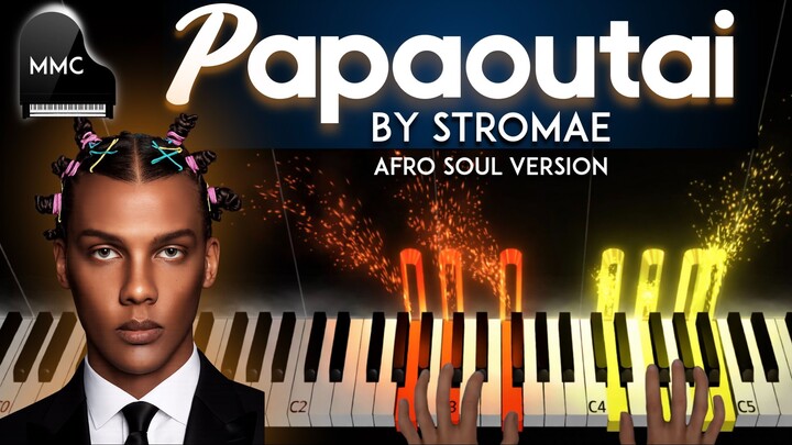 Papaoutai by Stromae - Afro soul version  piano cover/tutorial + sheet music + lyrics