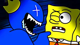 Rainbow Friends Blue vs Spongebob Animation