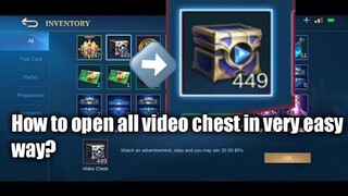 HOW TO OPEN ALL VIDEO CHEST IN EASY WAY?