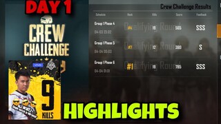 DAY 1* Crew challenge TPP ASIA HIGHLIGHTS | WITH PMCO PLAYER | iPhone XR PUBGMOBILE