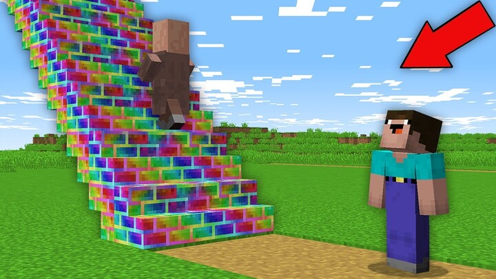 WHERE DOES THIS LONGEST RAINBOW STAIRS LEAD IN MINECRAFT ? 100% TROLLING TRAP !