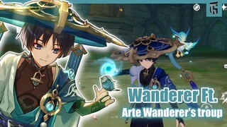 Diakhir Banner dapet Wanderer dan langsung coba!!! Pakein Artefak Wanderer's troup 😱😱😂🤣