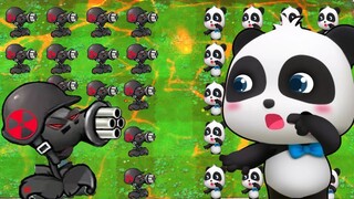 Plant vs Zombies ✔️ GIANT LAVA Zomboss Mode  ✔️ Gatling pea vs Panda -- Pvz funny moments 2022 🅿115