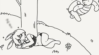 ฮะ? การแข่งขันกำลังดำเนินอยู่ เหตุใดกระต่ายจึงมานอนที่นี่?