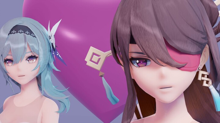 MMD สมจริง - Genshin Impact - Raiden Shogun x Eula x Beidou - Nincha Studio 2