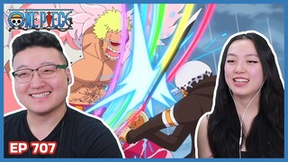 LAW REVEALS HIS D... TO DOFLAMINGO! 😳🥴🥵 | One Piece Episode 707 Couples Reaction & Discussion
