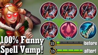 Fanny 100% Spell Vamp Challege! | Must watch! | MLBB