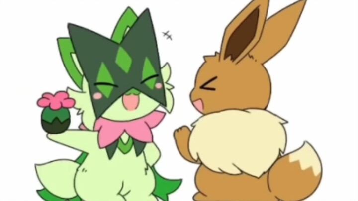 [Pokémon] Một con mèo lá mới biến thành một con mèo đeo mặt nạ [tontaro_]