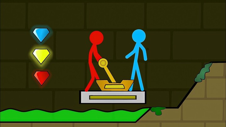 Fireboy and Watergirl , Stickman Animation - ( EP2 Forest Temple Parkour )