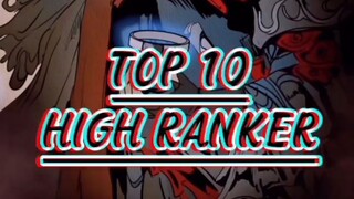 Daftar Top 10 high RANKER #towerofgod #tog