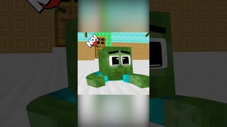 Monster School : Poor Baby Zombie Life and Stepmother Family - Minecraft Animation #shorts