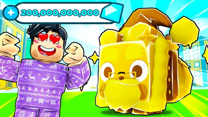 Trading GOLD HUGE SANTA PAWS for 200 BILLION GEMS in Pet Simulator X!