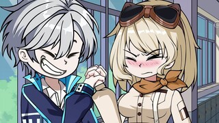 Good brothers who grew up together, meet again but become beautiful girls of school beauty level