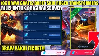 CARA DAPATKAN SKIN ROGER TRANSFORMERS MOBILE LEGENDS GRAT1S!! 10X DRAW PAKAI TICKET GRATISAN