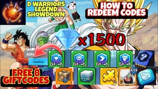 D Warriors Legend Showdown All 8 Giftcodes - How to Redeem Codes // D Warriors Raging Blast Code
