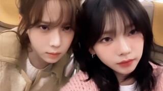 坐个飞机幸福双人组合影的【柳智敏+金玟庭】冬柚！
