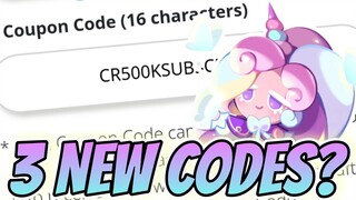 3 NEW CODES in Cookie Run Kingdom?