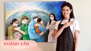 Khánh Vân và ba vẽ "NHỮNG TRÁI TIM YÊU THƯƠNG"