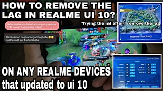How to remove the lag of Realme ui 10 Update on realme 5/5i | 100% effective | ML handcam gameplay