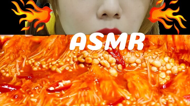 ASMR nấm kim châm sốt cay Hàn Quốc #182