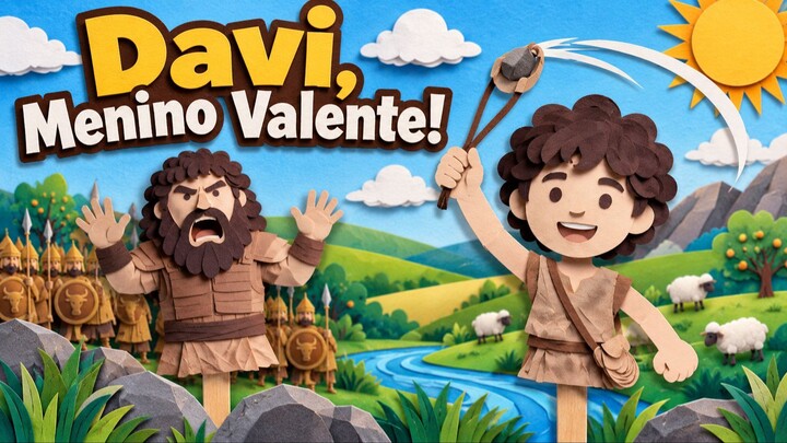 🎵 Música Gospel Infantil | Davi e Golias 🪨 Pequeno no Tamanho, Grande na Fé! 🙌