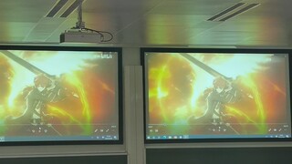 "The first time I took a politics class and looked up at the projection"