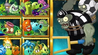 PvZ 2挑战 - 团队植物最高等级对战运动球巨人僵尸等级10