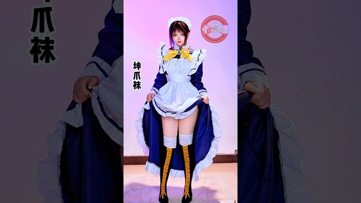 Shiki Natsume Cute Socks  Cafe Stella to Shinigami no Chou Cosplay #shorts