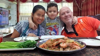 หัดทำกุ้งอบวุ้นเส้นให้หนุ่มๆทาน  WOW YUMMY King Prawns Steamed with Grass Noodles