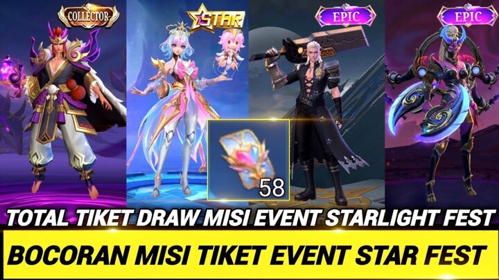 BOCORAN MISI TIKET EVENT STARLIGHT FEST ANGELA DRAW 58X PAKAI TIKET DIJAMIN DAPAT SKIN & ITEM ML