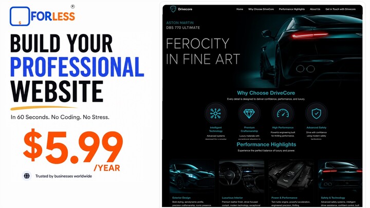 How to Build a Professional Website in 60 Seconds for | Only $5.99/Year (Step-by-Step) | Forless