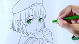 how to draw anime girl - megumi kato ( saenai heroine no sodatekata) - cara gambar anime