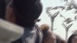 Chàng trai cho chim hải âu ăn bên bờ hồ Điền Trì, chất lượng phim nhựa ngay lập tức đưa người ta trở