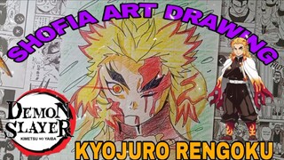 drawing anime demon slayer KYOJURO rengoku part.2
