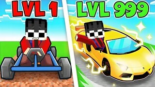 Level 1 vs Level 999 FASTEST CAR in Minecraft!