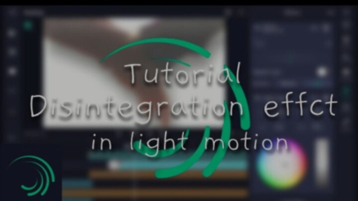 tutorial disintegration effect di Alight Motionefek bagus tapi enteng buat hp kentang