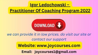 Igor Ledochowski - Practitioner Of Coaching Program 2022