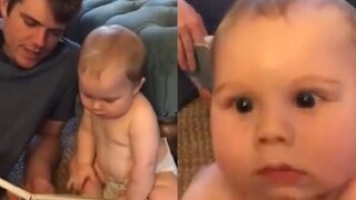 国外父亲费尽心机教萌娃喊爸爸，下秒人生第一句却乐翻妈咪