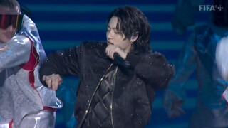 Jung Kook from BTS performs 'Dreamers' at FIFA World Cup opening ceremony