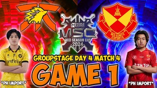 SRG VS. FNATIC ONIC [FULLGAME 1] MSC 2024 DAY 4 MATCH 4