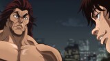 Baki Father and Son Battle Chapter 13: Baki's Ghost Brain and Ghost Back are fully open, using the B
