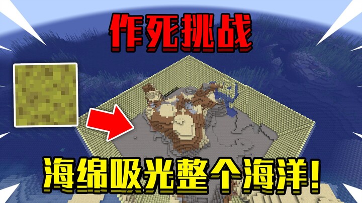 MC’s dare challenge: Use a super sponge to suck all the water out of the ocean!