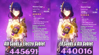 Raiden Shogun - Atk Sands & Electro Goblet vs ER Sands & Atk Goblet Damage Comparison