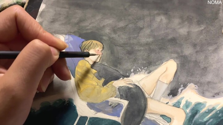 Korean Illustrator NOMA's Coloring Process