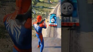 GTA V: SPIDER-MAN VS THOMAS THE TRAIN #shorts