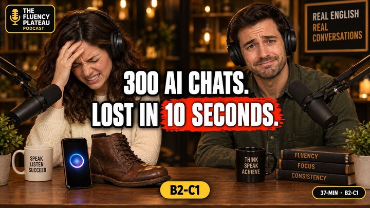 300 AI Chats. I Couldn't Last 10 Seconds with a Real Person. | 37-Minute English Podcast (B2-C1)