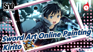 [Sword Art Online / Copy Painting] Kirito Fan Painting Tutorial / Start Painting From a Square_1