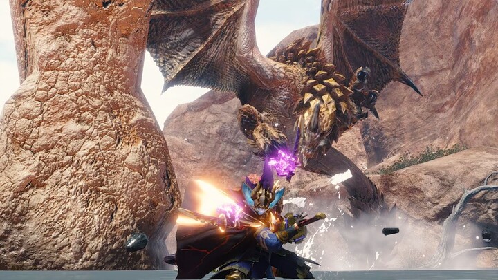 A katana looks so cool in slow motion [Monster Hunter: Rise]